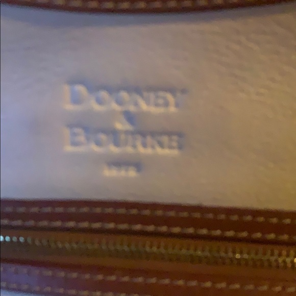 White/brown leather Dooney and Bourke purse - Picture 2 of 10